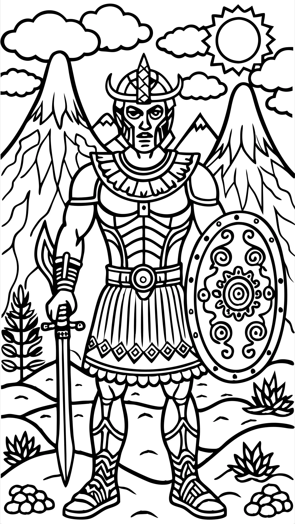 warriors coloring pages